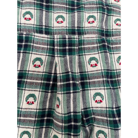 Vintage 90s Westbound Christmas Wreath Women's Flannel Size M - Picture 5 of 6